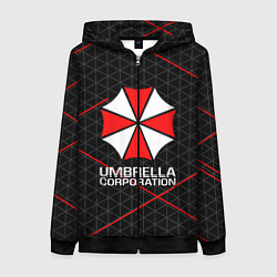 Толстовка на молнии женская UMBRELLA CORP, цвет: 3D-черный
