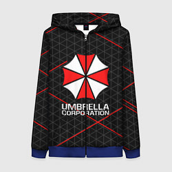 Толстовка на молнии женская UMBRELLA CORP, цвет: 3D-синий