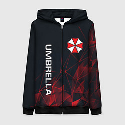 Толстовка на молнии женская UMBRELLA CORP, цвет: 3D-черный