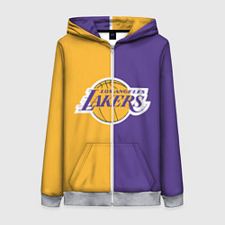 Толстовка на молнии женская LA LAKERS, цвет: 3D-меланж