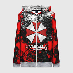 Толстовка на молнии женская UMBRELLA CORP, цвет: 3D-меланж