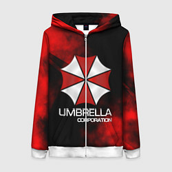 Толстовка на молнии женская UMBRELLA CORP, цвет: 3D-белый