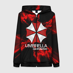 Толстовка на молнии женская UMBRELLA CORP, цвет: 3D-черный