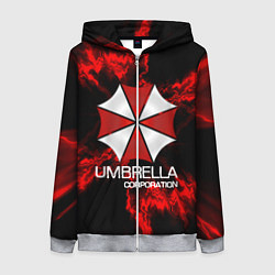 Толстовка на молнии женская UMBRELLA CORP, цвет: 3D-меланж