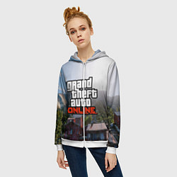 Толстовка на молнии женская GTA Online, цвет: 3D-белый — фото 2