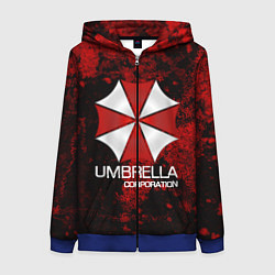 Толстовка на молнии женская UMBRELLA CORP, цвет: 3D-синий