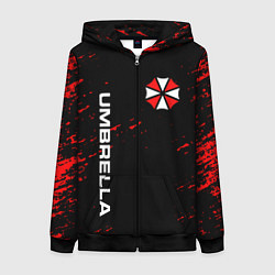 Толстовка на молнии женская UMBRELLA CORPORATION, цвет: 3D-черный