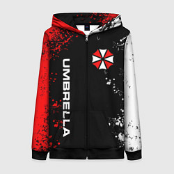 Толстовка на молнии женская UMBRELLA CORPORATION, цвет: 3D-черный