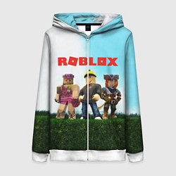 Толстовка на молнии женская ROBLOX, цвет: 3D-белый