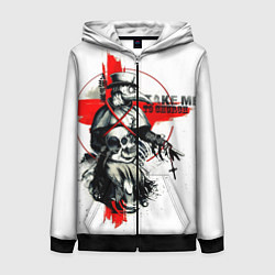 Толстовка на молнии женская Чумной доктор, цвет: 3D-черный