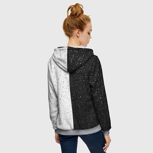 Женская толстовка на молнии Hollow Knight / 3D-Меланж – фото 4