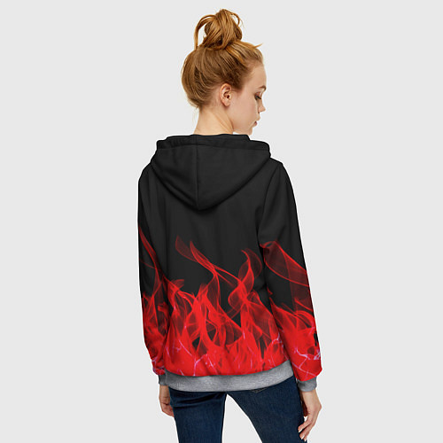 Женская толстовка на молнии ROBLOX / 3D-Меланж – фото 4