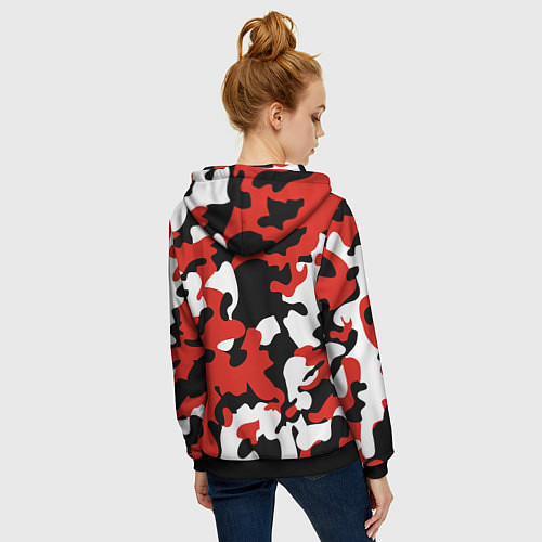 Женская толстовка на молнии ROBLOX / 3D-Черный – фото 4