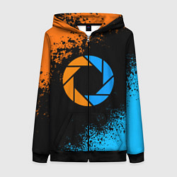 Толстовка на молнии женская PORTAL, цвет: 3D-черный