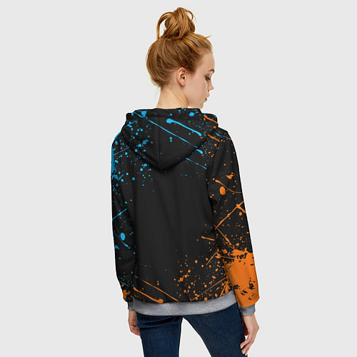 Женская толстовка на молнии PORTAL / 3D-Меланж – фото 4