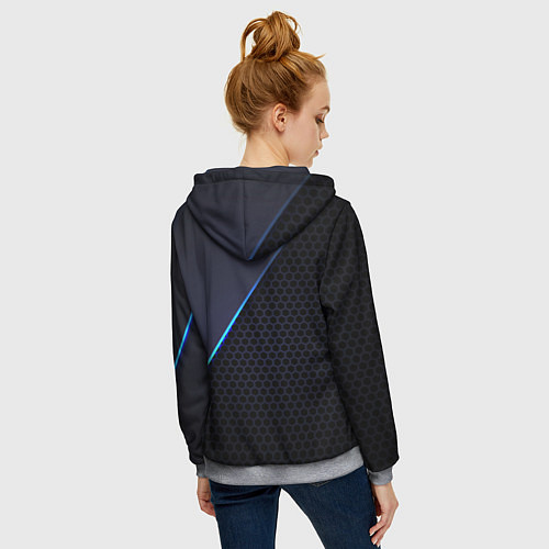 Женская толстовка на молнии SUBARU / 3D-Меланж – фото 4