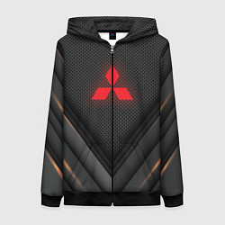 Толстовка на молнии женская MITSUBISHI, цвет: 3D-черный