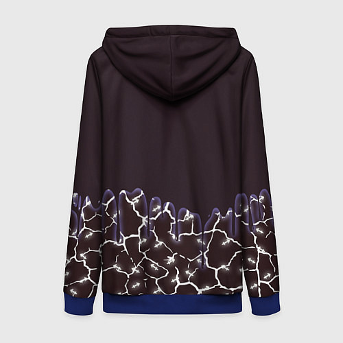 Женская толстовка на молнии Pyrokinesis / 3D-Синий – фото 2