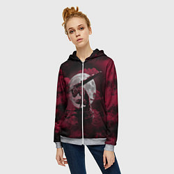 Толстовка на молнии женская BERSERK, цвет: 3D-меланж — фото 2