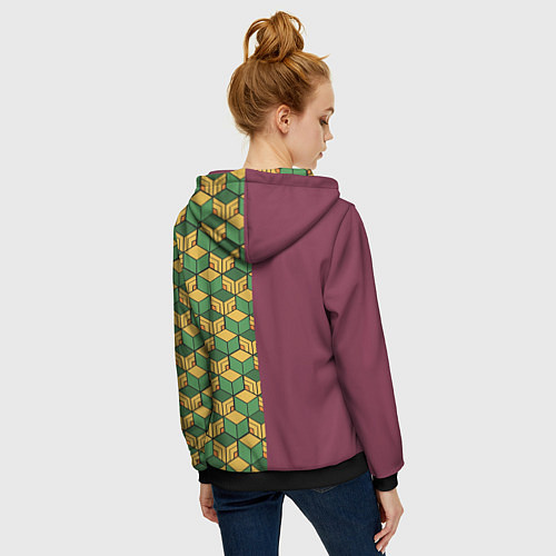 Женская толстовка на молнии ГИЮ ТОМИОКА / 3D-Черный – фото 4