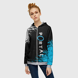 Толстовка на молнии женская PORTAL, цвет: 3D-меланж — фото 2