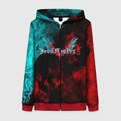 Толстовка на молнии женская DEVIL MAY CRY, цвет: 3D-красный