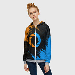 Толстовка на молнии женская PORTAL, цвет: 3D-меланж — фото 2