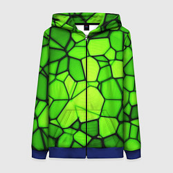 Женская толстовка на молнии Зеленая мозаика