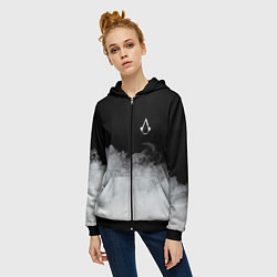 Толстовка на молнии женская Assassin??s Creed, цвет: 3D-черный — фото 2