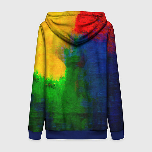 Женская толстовка на молнии Корги / 3D-Синий – фото 2