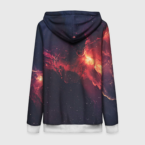 Женская толстовка на молнии Космос / 3D-Белый – фото 2