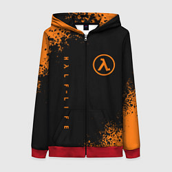 Толстовка на молнии женская HALF-LIFE, цвет: 3D-красный