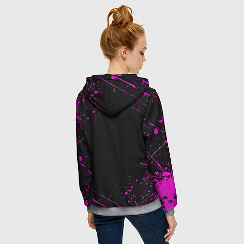 Женская толстовка на молнии ПОШЛАЯ МОЛЛИ / 3D-Меланж – фото 4