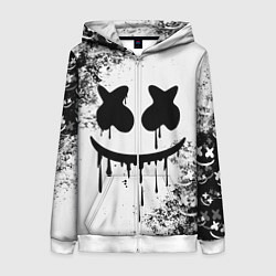 Толстовка на молнии женская Marshmello, цвет: 3D-белый