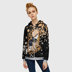 Толстовка на молнии женская JoJo Bizarre Adventure, цвет: 3D-меланж — фото 2