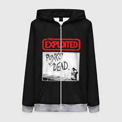 Толстовка на молнии женская Punks Not Dead, цвет: 3D-меланж