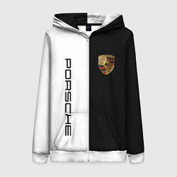 Толстовка на молнии женская PORSCHE, цвет: 3D-белый