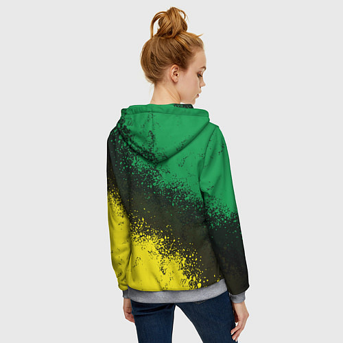 Женская толстовка на молнии JDM LOGO / 3D-Меланж – фото 4