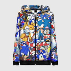 Женская толстовка на молнии SONIC PATTERN