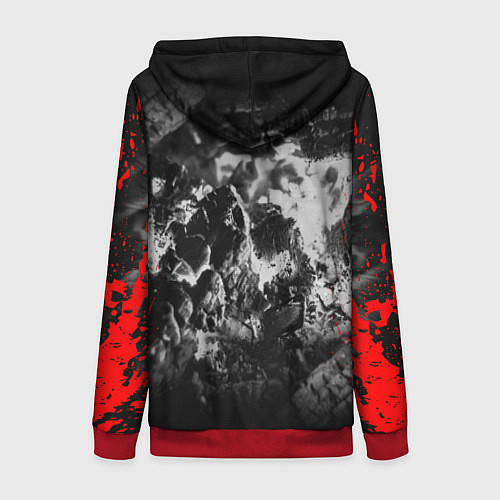 Женская толстовка на молнии SABATON / 3D-Красный – фото 2