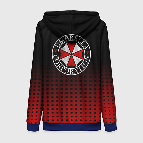 Женская толстовка на молнии Umbrella / 3D-Синий – фото 2