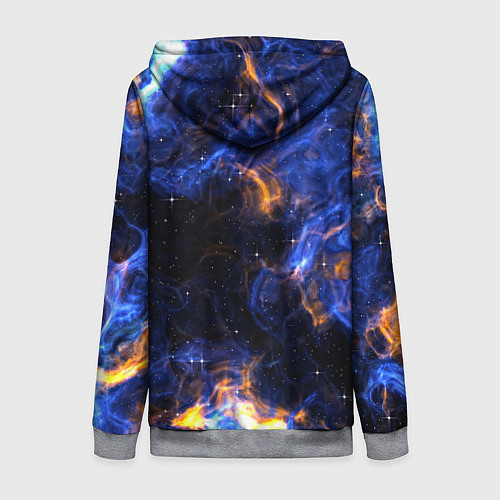 Женская толстовка на молнии Космос / 3D-Меланж – фото 2