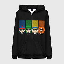 Толстовка на молнии женская South Park, цвет: 3D-черный