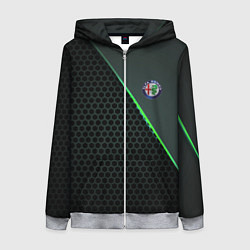 Женская толстовка на молнии Alfa Romeo