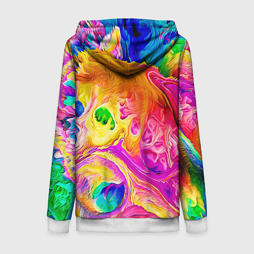 Женская толстовка на молнии TIE DYE / 3D-Белый – фото 2