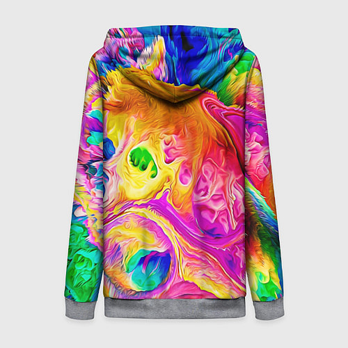 Женская толстовка на молнии TIE DYE / 3D-Меланж – фото 2