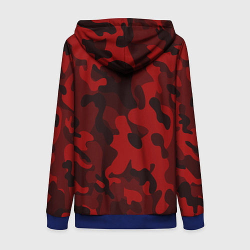 Женская толстовка на молнии RED MILITARY / 3D-Синий – фото 2