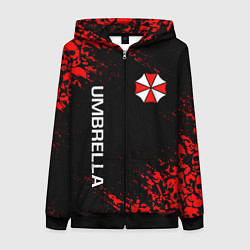 Толстовка на молнии женская UMBRELLA CORP, цвет: 3D-черный