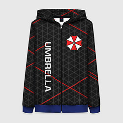 Толстовка на молнии женская UMBRELLA CORP, цвет: 3D-синий