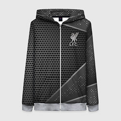 Толстовка на молнии женская Liverpool FC, цвет: 3D-меланж